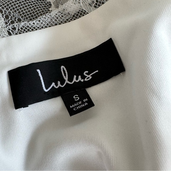 NWT! Lulu’s Ready Or Hot White Lace Long Sleeve Bodycon Mini Dress Bachelorette - Picture 10 of 11